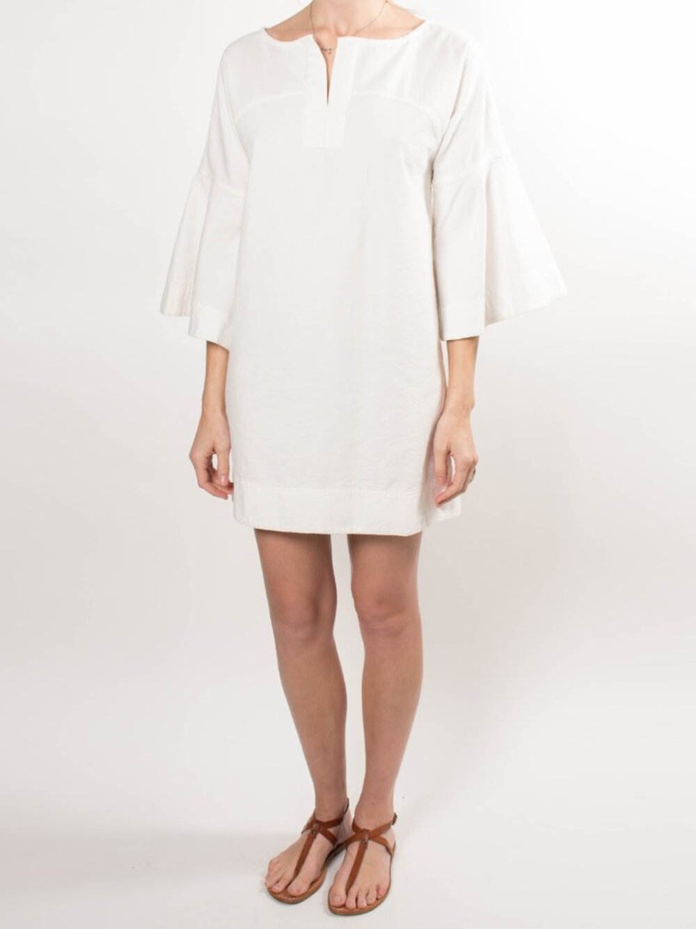 Apiece Apart Flared Sleeve Dress in Ivory, size 4